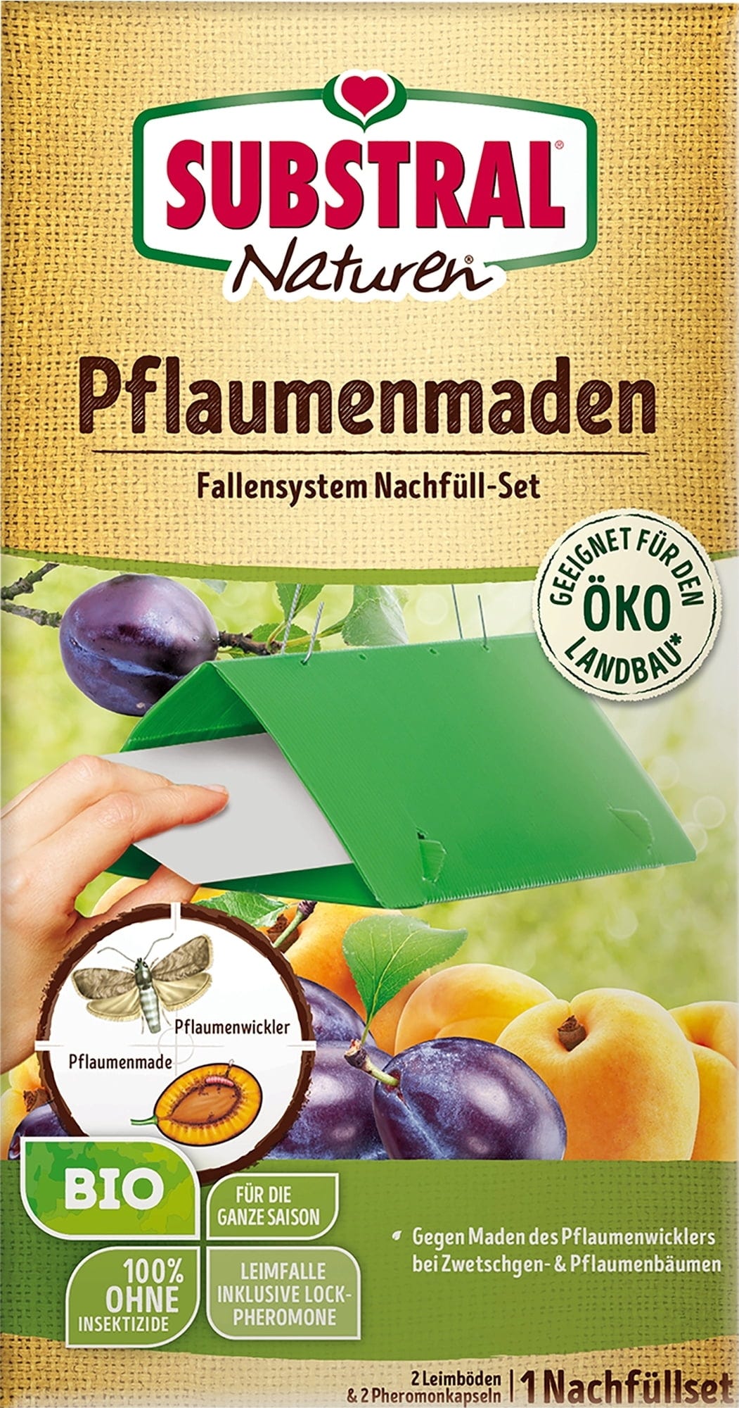  Bio Pflaumenmaden-Falle Nachrüstset
