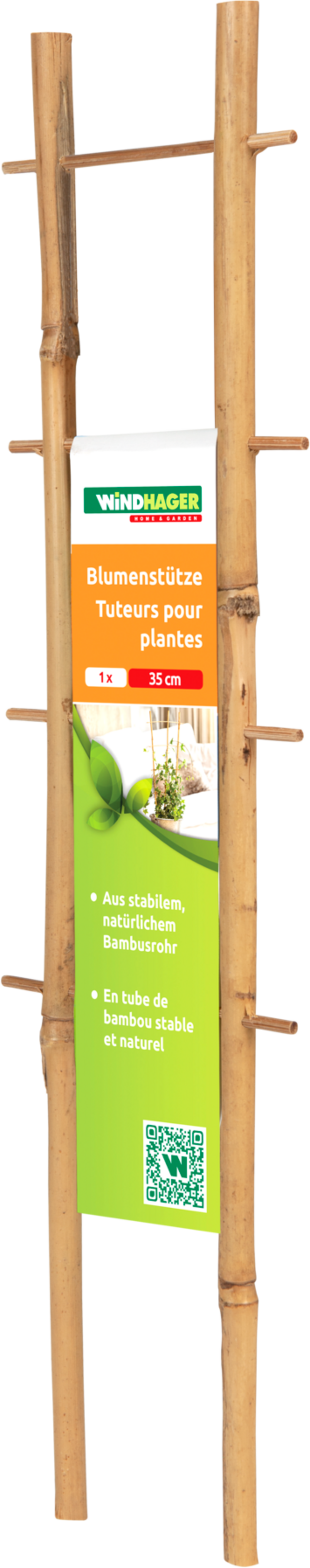 Windhager Blumenstütze Bambus - Rankgitter, 10 X 35 Cm