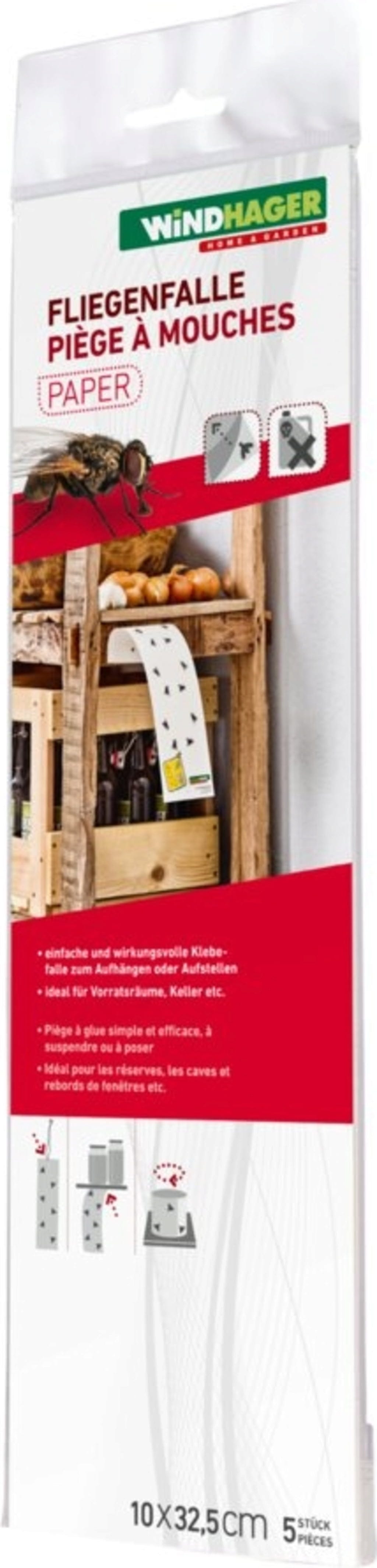Windhager Fliegenfänger-Papier Eco, 5 Stück
