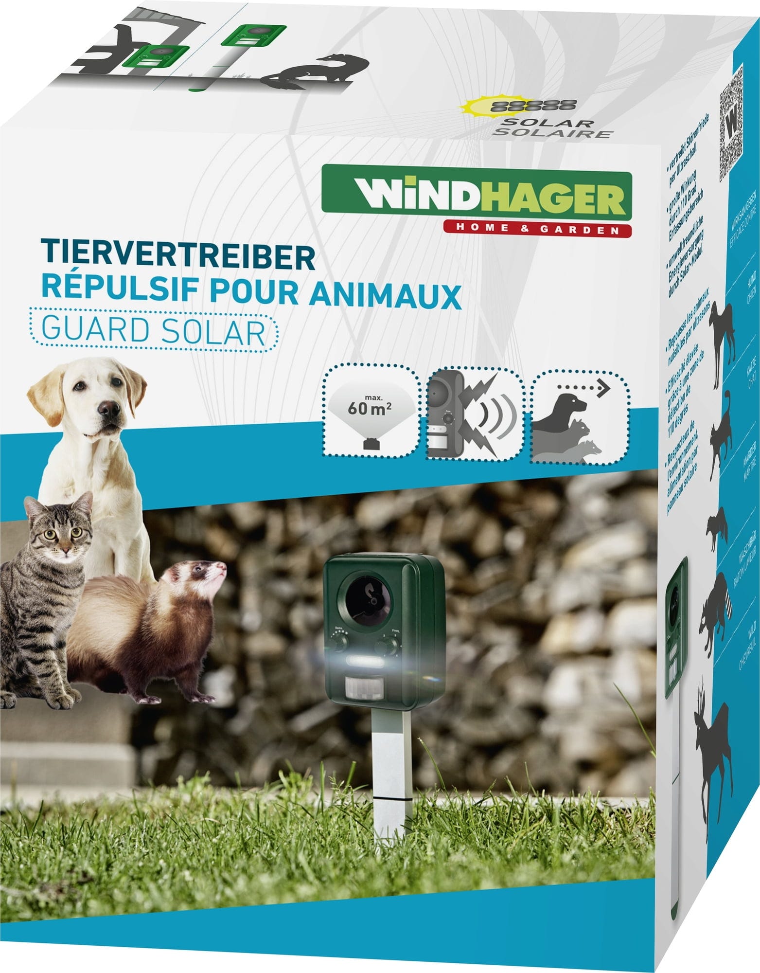 Windhager Tier-Abwehrgerät Solar Outdoor