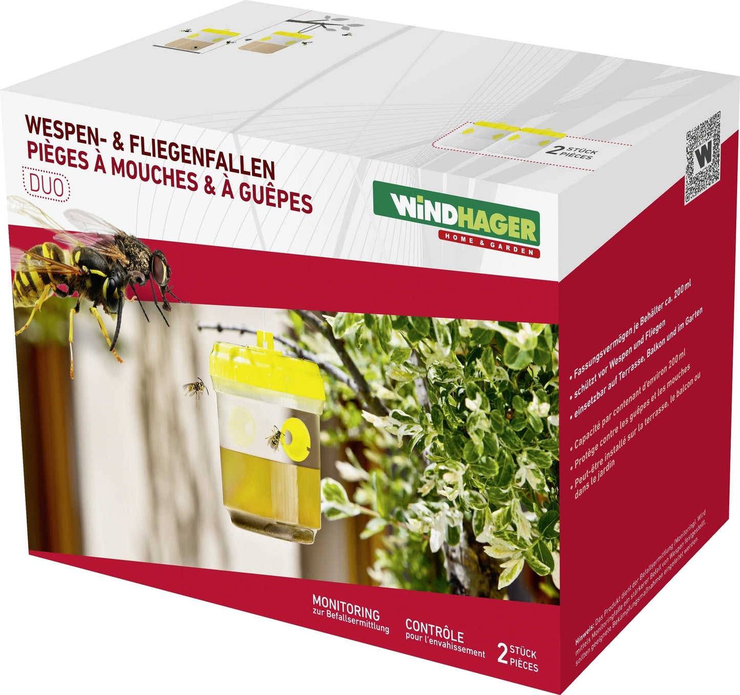 Windhager Wespen- & Fliegenfalle - 2 Stück, 2 Stück