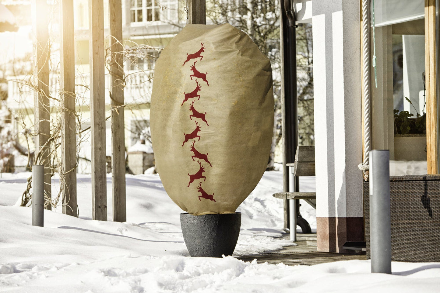 Windhager Winter-Deko-Vlieshaube Protect 1,4 X 2 M, Hirsch